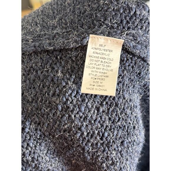 L Love Cardigan Bohemian Textured Multi Colored Blue Long  Woman's M Duster - Picture 4 of 9